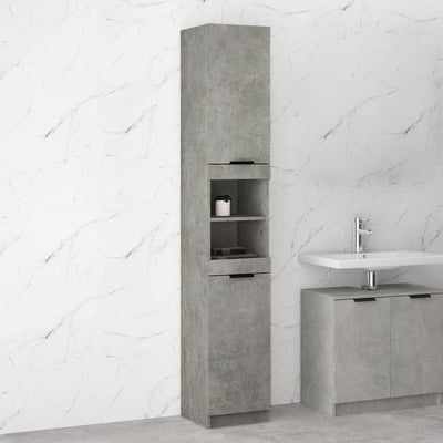 Mobile a Colonna Armadietto Salvaspazio da Bagno 4 Ripiani Interni 2 Ante H188cm