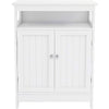 Mobile in Legno 60x30 H 80cm Bagno Camera Ingresso Salvaspazio 2 Ante 1 Vano Bianco