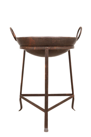 Biscottini Braciere in ferro battuto lavorato a mano L59XPR54XH80 cm Comodo pratico