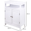 Mobile in Legno 60x30 H 80cm Bagno Camera Ingresso Salvaspazio 2 Ante 1 Vano Bianco