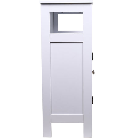 Mobile in Legno 60x30 H 80cm Bagno Camera Ingresso Salvaspazio 2 Ante 1 Vano Bianco