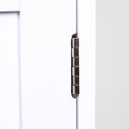Mobile in Legno 50x30 H 92.5cm Bagno Camera Ingresso Salvaspazio 2Ante 2Vani Bianco