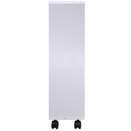 Carrello Mobiletto 4 Ruote Slim Salvaspazio 69.5x20 H 71.5cm Bianco Multiuso