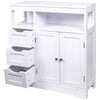 Mobile in Legno 80x30 H 86cm Bagno Camera Ingresso Salvaspazio 2 Ante 3 Cassetti