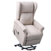 Poltrona Motorizzata Alza Persona Recliner Telecomando Poggia Testa Laterale Beige