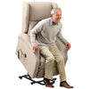 Poltrona Motorizzata Alza Persona Recliner Telecomando Poggia Testa Laterale Beige