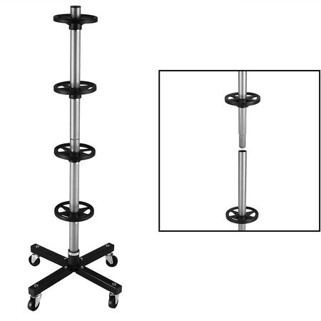Albero Porta Pneumatici Salvaspazio con Ruote in Ferro per 4 Ruote Auto
