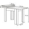 Tavolo in Legno Cucina 70x110 cm H 78 cm Allungabile fino a 70x150 cm Bianco