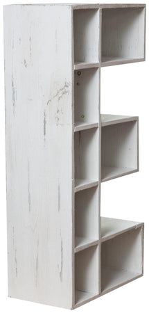 Biscottini Biscottini Bacheca a Muro Lettera E Legno Bianco Anticato 30x18x63 Arredo Casa