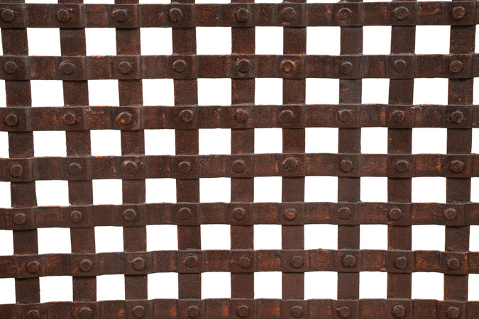 Biscottini Parascintille in ferro battuto lavorato a mano L120XPR3XH77 cm realizzato