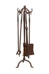 Biscottini Set attrezzi da camino in ferro L20XPR20XH83 cm