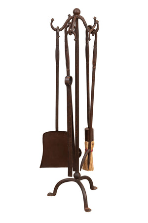 Biscottini Set attrezzi da camino in ferro L20XPR20XH83 cm