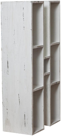 Biscottini Bacheca a forma di lettera H in legno bianco anticato L30xPR18xH63 cm Offerta