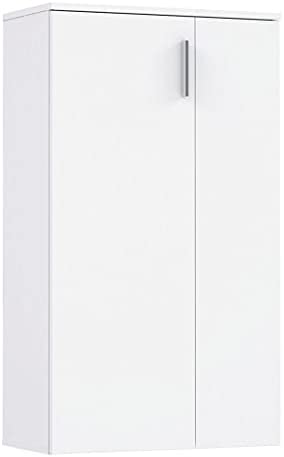 SC3 scarpiera ingresso moderna bianca 2 ante legno salvaspazio armadio bianco