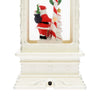 Lanterna decorativa Babbo Natale con glitter led per decorazioni natalizie