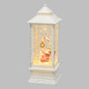 Lanterna decorativa Babbo Natale con glitter led per decorazioni natalizie