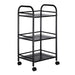 Carrello Multiuso in Metallo Verniciato Nero Bagno Cucina Parrucchiere Estetista