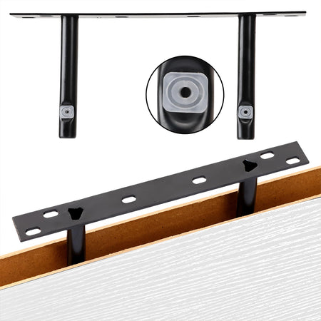 Kit 4 Mensole da Parete con gancio 40x14 H 3 cm Legno MDF Bianco