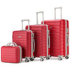 Set 4Valigie Rigide Ruote Easy roll Bagaglio mano Beauty Case Trolley Resistente