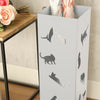 Porta Ombrelli Decorato H. 49 cm Metallo Verniciato Bianco Uso Interno Esterno