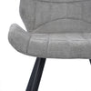 Sedia in Tessuto Kit 2pz Seduta e Schienale Ergonomici Gamba Metallo Nero Grigio