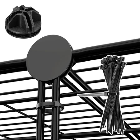 Recinto Cancelletto Animali Piccola Taglia 420cm 12 Moduli da 35xH35cm Nero
