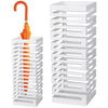 Porta Ombrelli Decorato H. 52 cm Metallo Verniciato Bianco Uso Interno Esterno