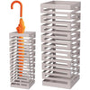 Porta Ombrelli Decorato H. 52 cm Metallo Verniciato Grigio Uso Interno Esterno