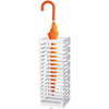 Porta Ombrelli Decorato H. 52 cm Metallo Verniciato Bianco Uso Interno Esterno