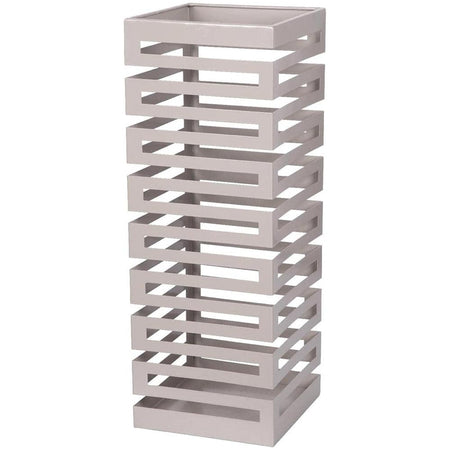 Porta Ombrelli Decorato H. 52 cm Metallo Verniciato Grigio Uso Interno Esterno