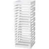 Porta Ombrelli Decorato H. 52 cm Metallo Verniciato Bianco Uso Interno Esterno