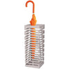 Porta Ombrelli Decorato H. 52 cm Metallo Verniciato Grigio Uso Interno Esterno