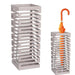 Porta Ombrelli Decorato H. 52 cm Metallo Verniciato Grigio Uso Interno Esterno