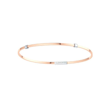 Elements Bracciale argento rosa misura l