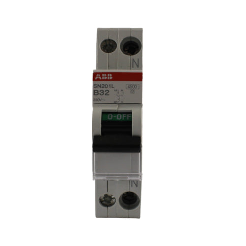 Interruttore magnetotermico 1P+N 1 modulo 32A curva B 4,5KA ABB