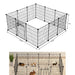 Recinto Cancelletto Animali Piccola Taglia 420cm 12 Moduli da 35xH35cm Nero