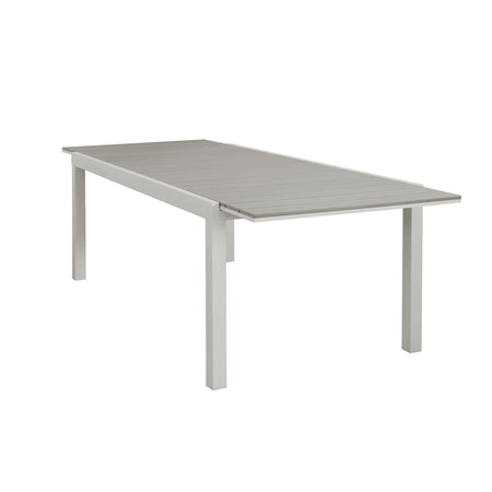 Tavolo allungabile "Santorini" in alluminio e Polywood dogato per esterno 180/240x100 cm