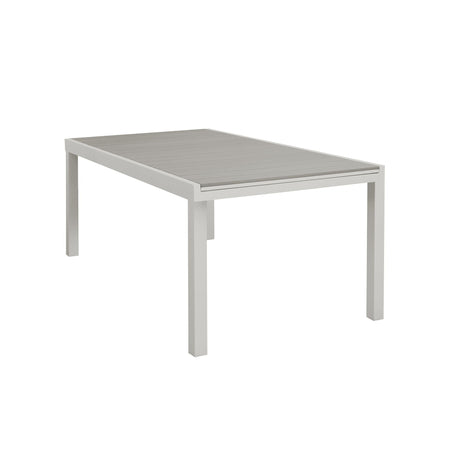 Tavolo allungabile "Santorini" in alluminio e Polywood dogato per esterno 180/240x100 cm