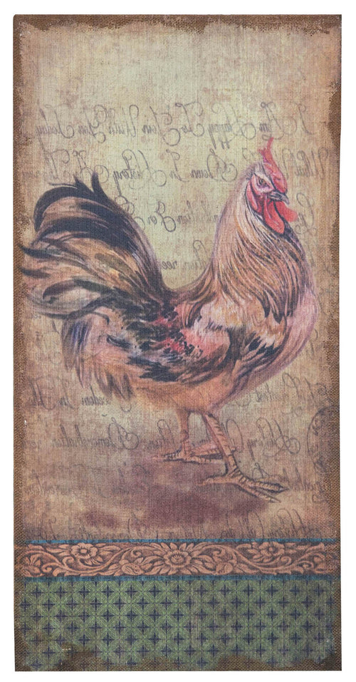 Biscottini Stampa 'GALLO' su tela in juta grezza anticata dimensioni L40xPR3xH80 Offerta