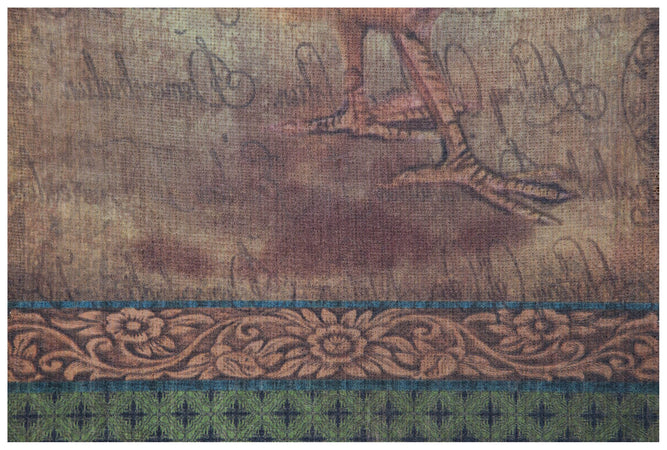 Biscottini Stampa 'GALLO' su tela in juta grezza anticata dimensioni L40xPR3xH80 Offerta