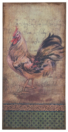 Biscottini Biscottini Stampa 'Gallo' su Tela Juta Grezza Anticata Design 40x3x80 Arredo