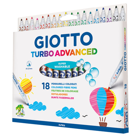 Astuccio 18 Pennarelli Giotto Turbo Advanced