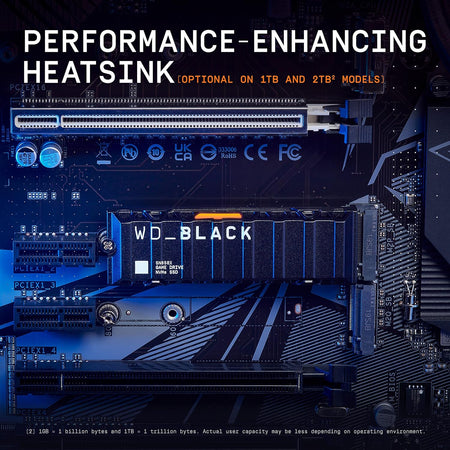 Western Digital SSd Game Drive SN850X NVMe 2Tb Con Dissipatore Di Calore WDS200T2XHE