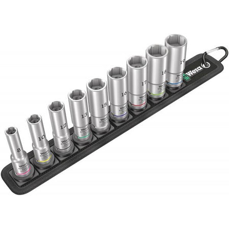 Wera 05004545001, Steckschlssel-Satz, 3/8", Metrisch, 9 Kopf/Kpfe, 8,10,12,13,15,16,17,18,19 mm, 320 mm