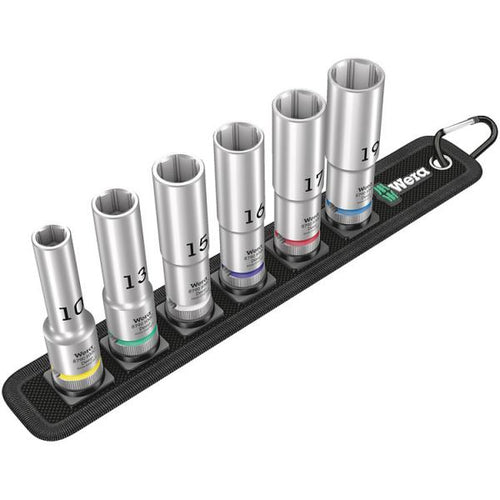 Wera Zyklop Belt C Deep 1 - cricchetto - 6 pezzi