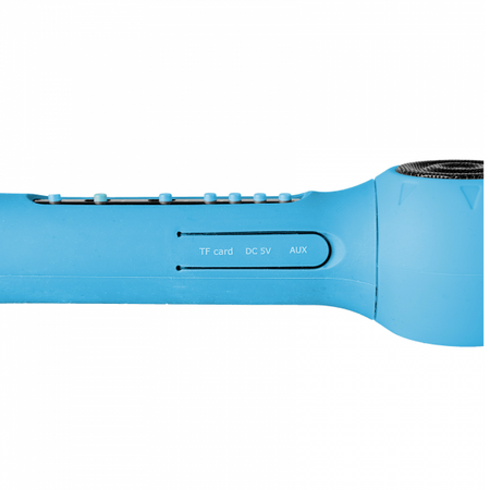 Festival Microfono Bluetoothper Karaoke Con Speaker Integrato Porta Tf Card Ingresso Aux 3w Azzurro