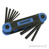 Kit Chiavi 5/64-1/4 tascabile in acciaio 9 pz imperiali esagonali stella Expert - Eternal Brico