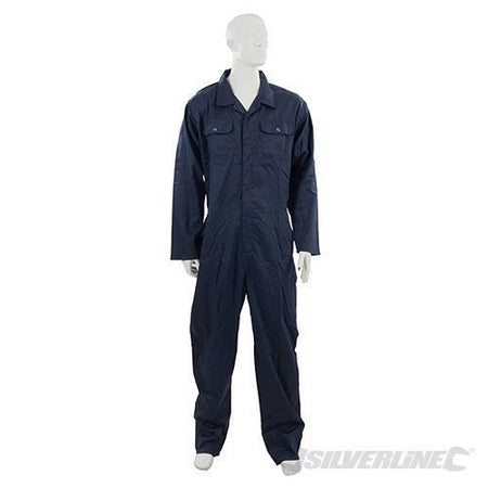 Tuta da lavoro elasticizzata con tasche colore blu marino Silverline