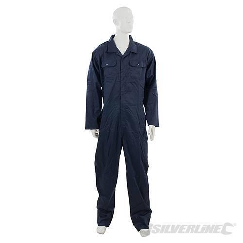 Tuta da lavoro elasticizzata con tasche colore blu marino Silverline Silverline
