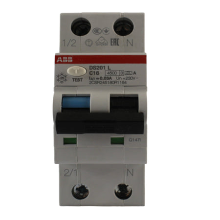 Interruttore magnetotermico differenziale 4,5 kA 1P+N 30mA C16 classe A ABB